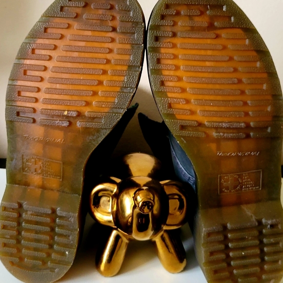 Dr Martens Green And Navy Blue. Leather Boots Woman's 10 or Men's 8.5 - Picture 12 of 13